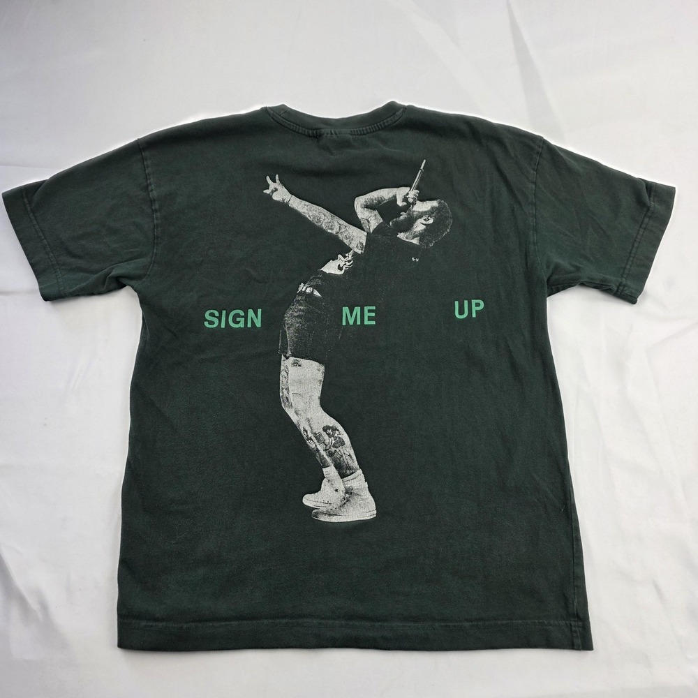 Austin Post Malone Shirt Mens XS Green Sign Me Up Tour Graphic T-Shirt Tee
